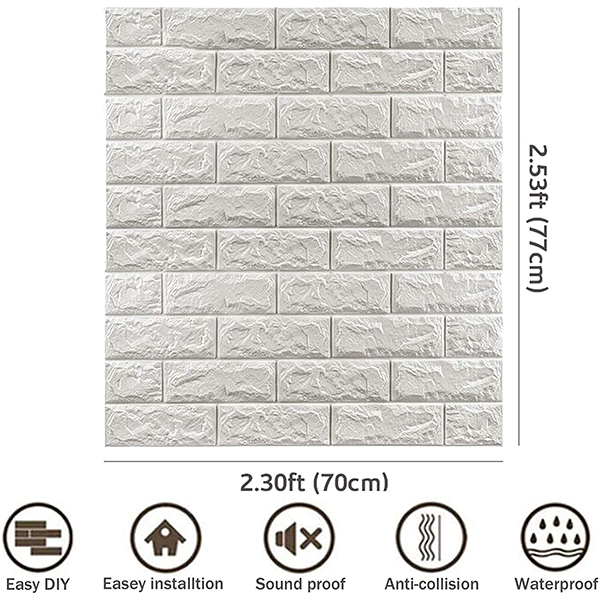 3DBrickWall, trójwymiarowe naklejki ścienne z efektem cegły - Image 10