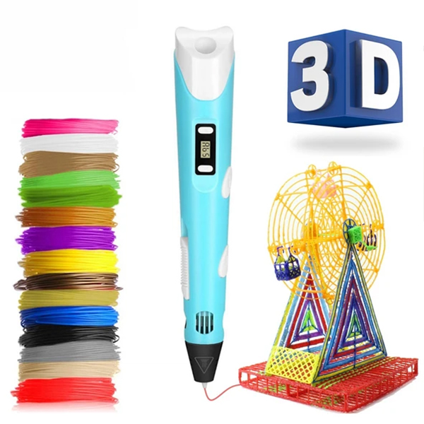 3Dpen, innowacyjny długopis, który rysuje dowolny kształt w 3D z 3 różnymi kolorowymi filamentami - Image 5