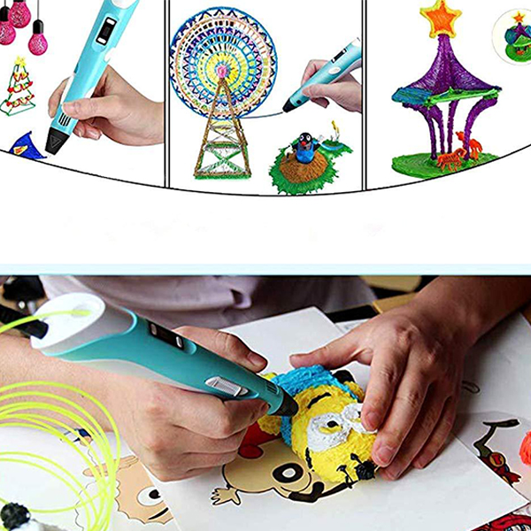 3Dpen, innowacyjny długopis, który rysuje dowolny kształt w 3D z 3 różnymi kolorowymi filamentami - Image 8