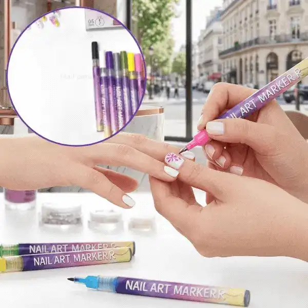 Zestaw kolorowych pisaków do malowania paznokci, ArtNails