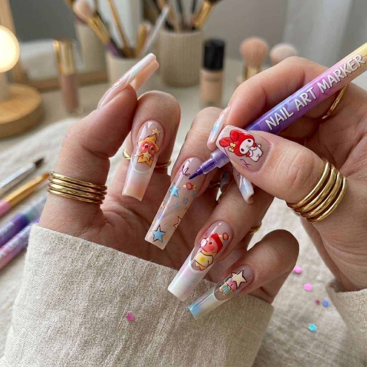 Zestaw kolorowych pisaków do malowania paznokci, ArtNails - Image 3