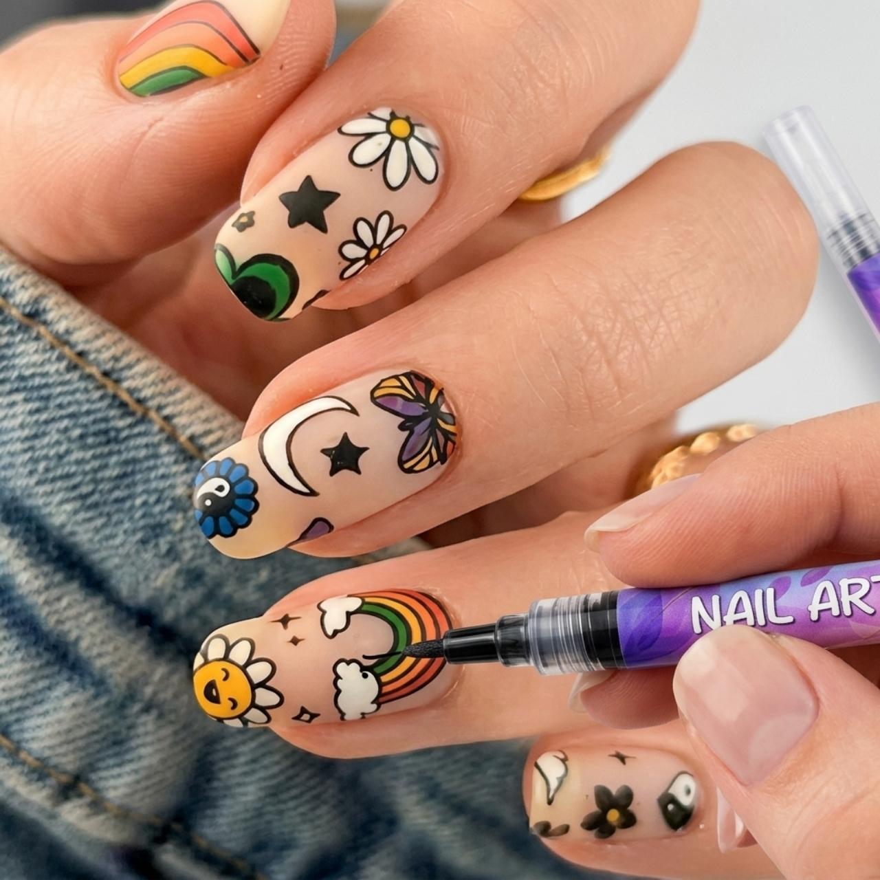Zestaw kolorowych pisaków do malowania paznokci, ArtNails - Image 4