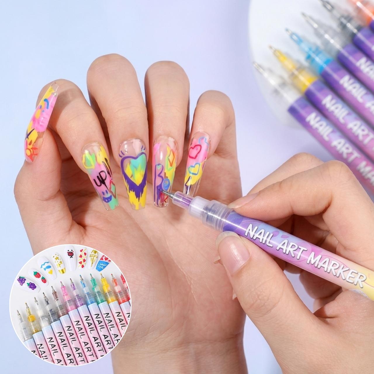 Zestaw kolorowych pisaków do malowania paznokci, ArtNails - Image 10