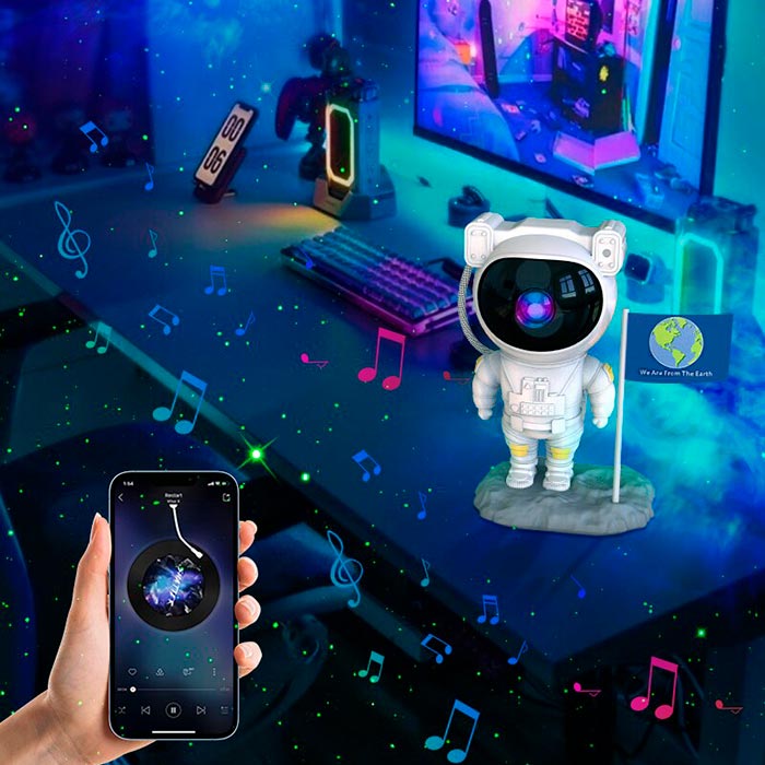 AstronautLamp, projektor nocny z efektem galaktyki i światłem LED - Image 8