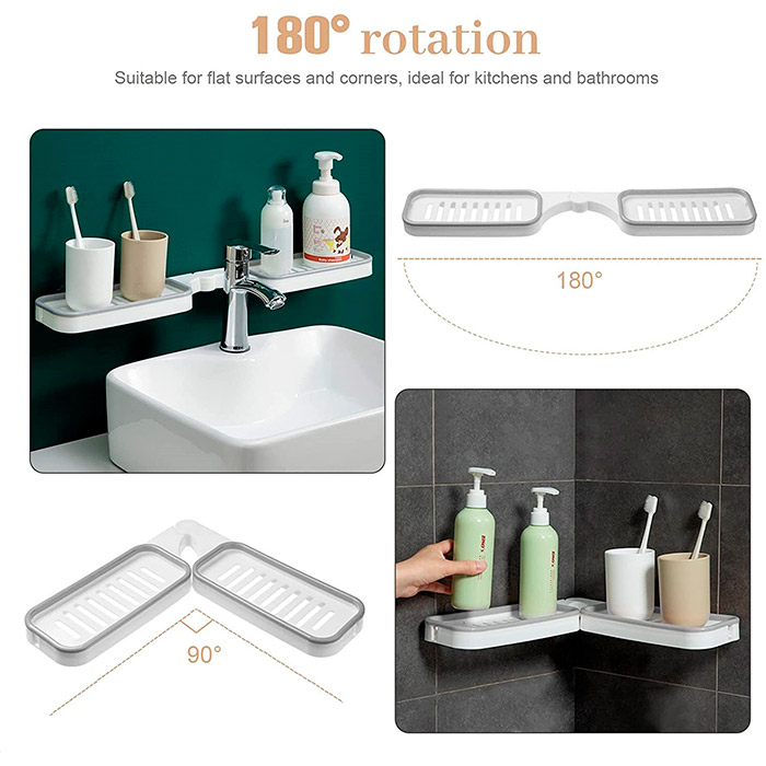 BathroomShelf, półka łazienkowa, którą można zamontować pod kątem 90° lub 180° - Image 4