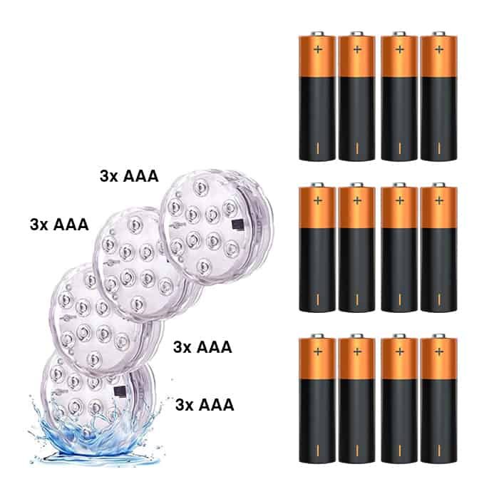 Zestaw baterii do lampek LED GlowWaterLights (13 szt.) - Image 2