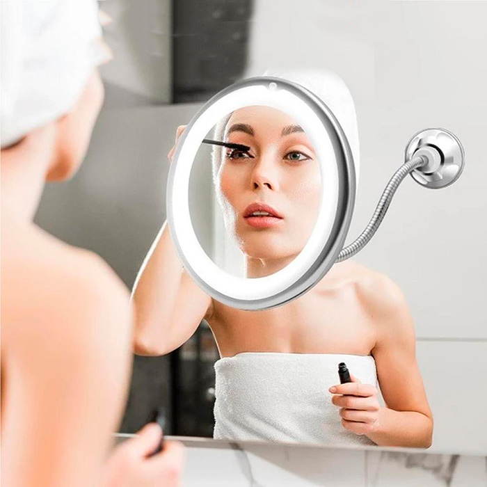 BeautyMirror, lusterko z powiększeniem, potężnym oświetleniem LED i giętkim uchwytem - Image 10