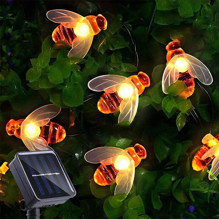 BeeLights, lampa słoneczna z 30 diodami LED w kształcie pszczół - Image 3