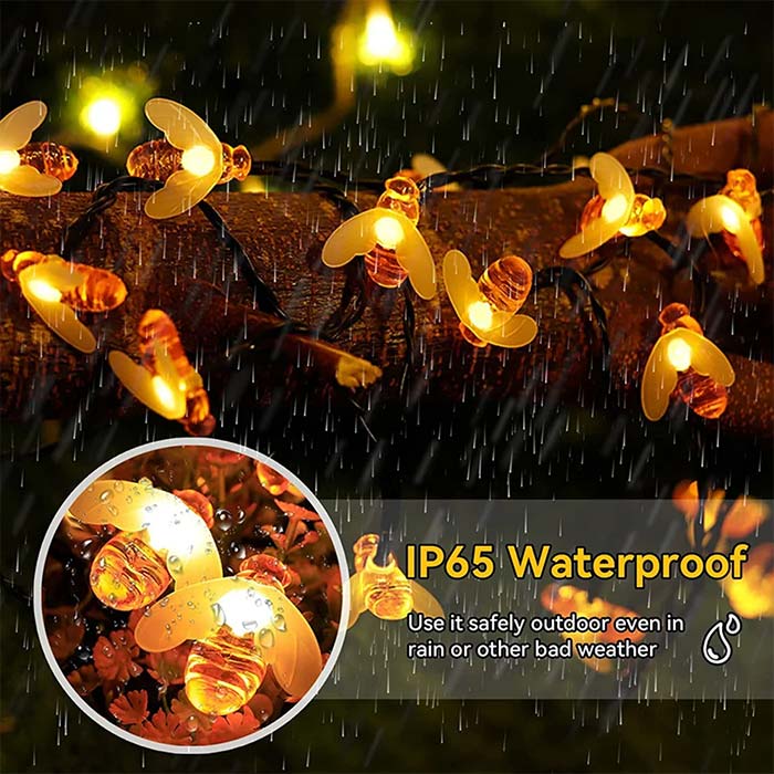 BeeLights, lampa słoneczna z 30 diodami LED w kształcie pszczół - Image 4