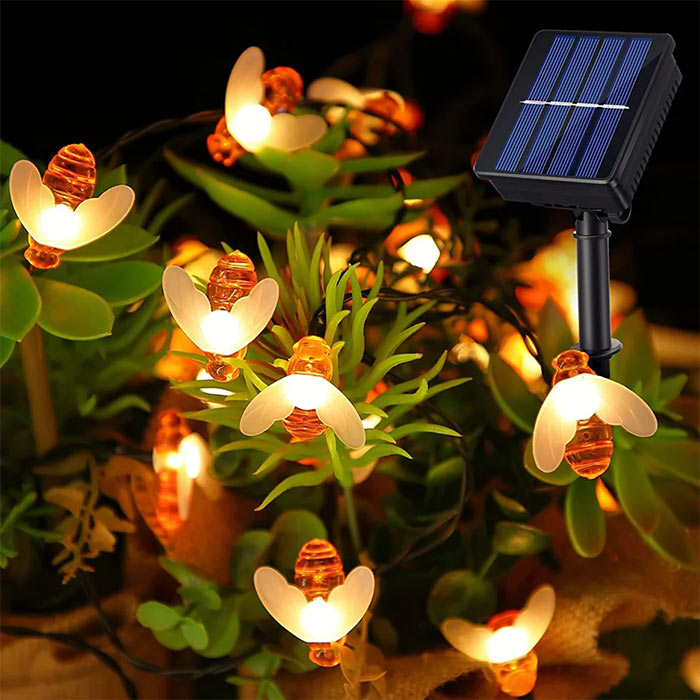 BeeLights, lampa słoneczna z 30 diodami LED w kształcie pszczół - Image 7