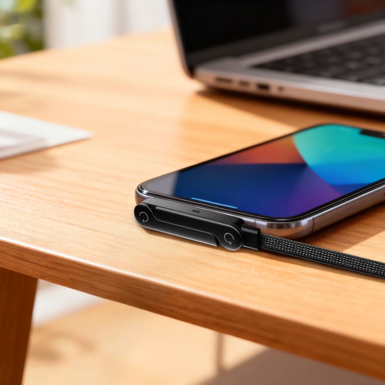 Kabel 2w1 do ładowania z podstawką na telefon, Bracky - Image 5