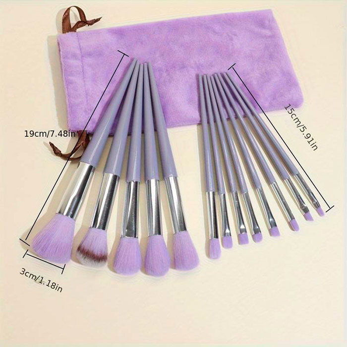 BrushSet, 13-elementowy zestaw pędzli do makijażu z etui - Image 2