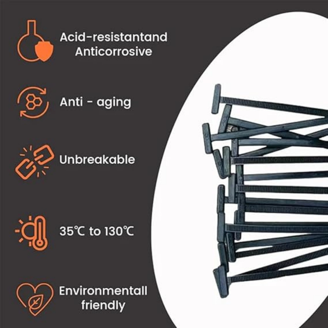 CableTies, nylon ties for automotive and universal use (50 pcs) - Image 5