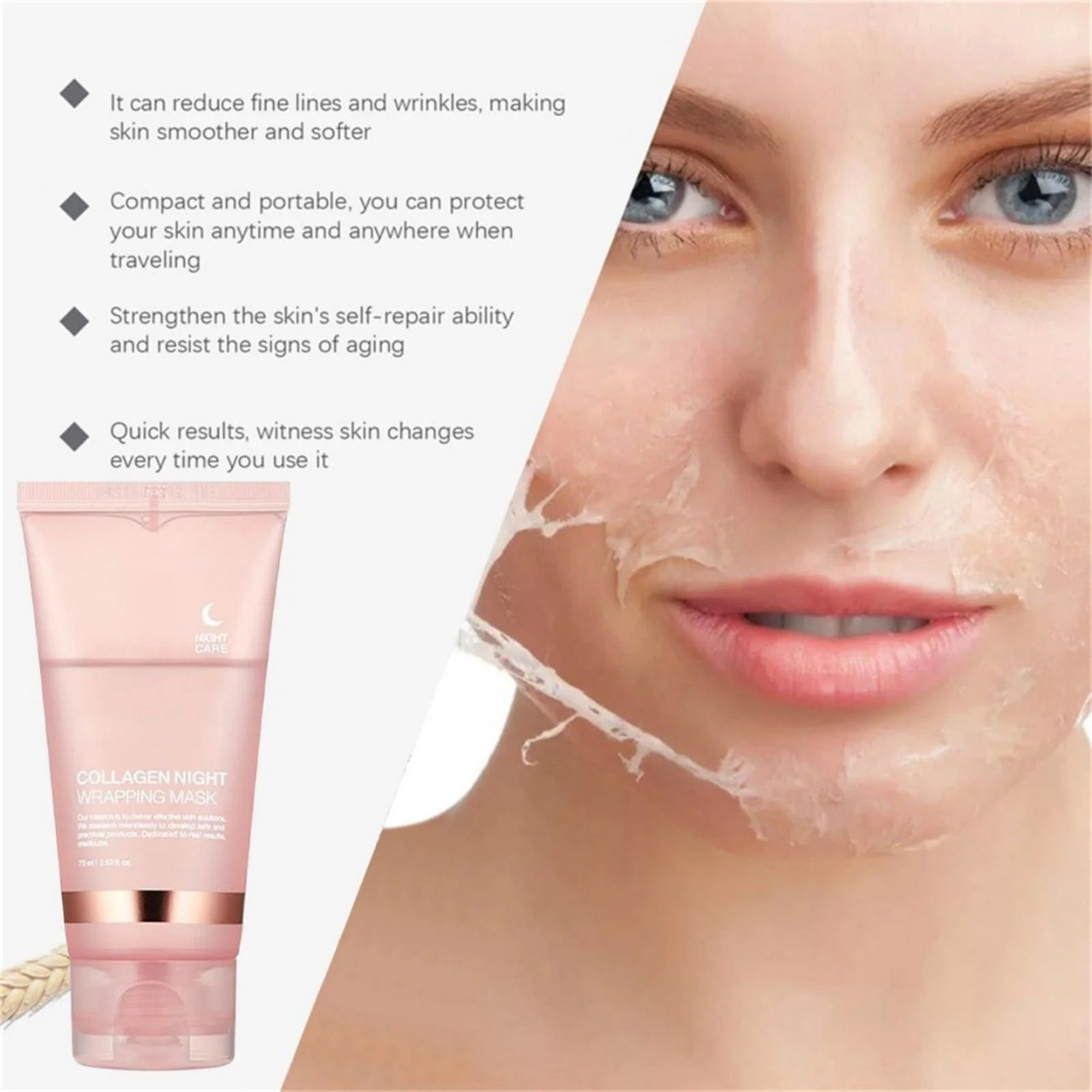 CollagenMask, collagenowa maska na noc z efektem peel-off - Image 7