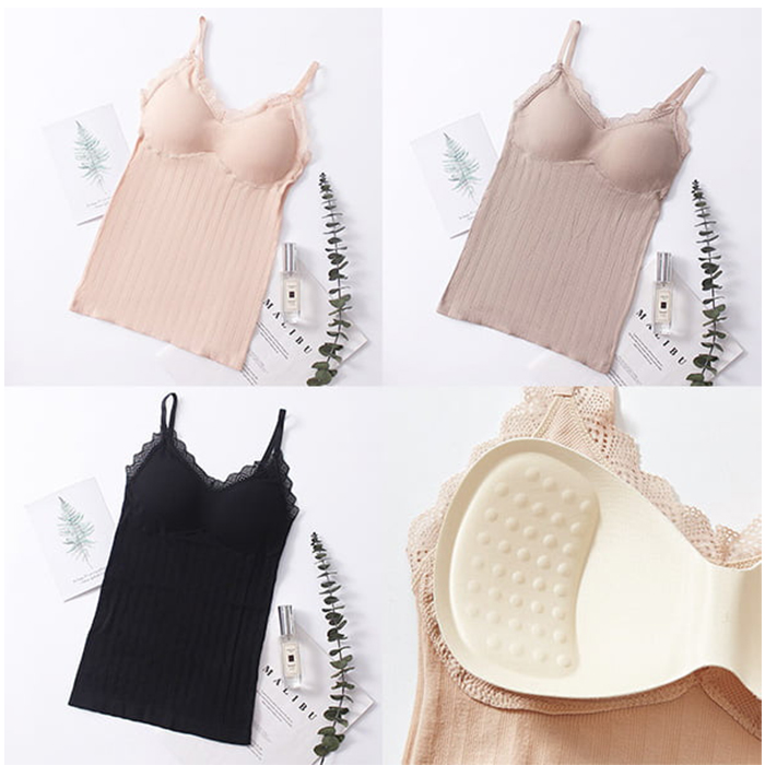 ComfortTop, 1 + 1 GRATIS Komplet koszulek z wyściełanymi paskami w kolorze czarnym i beżowym - Image 8