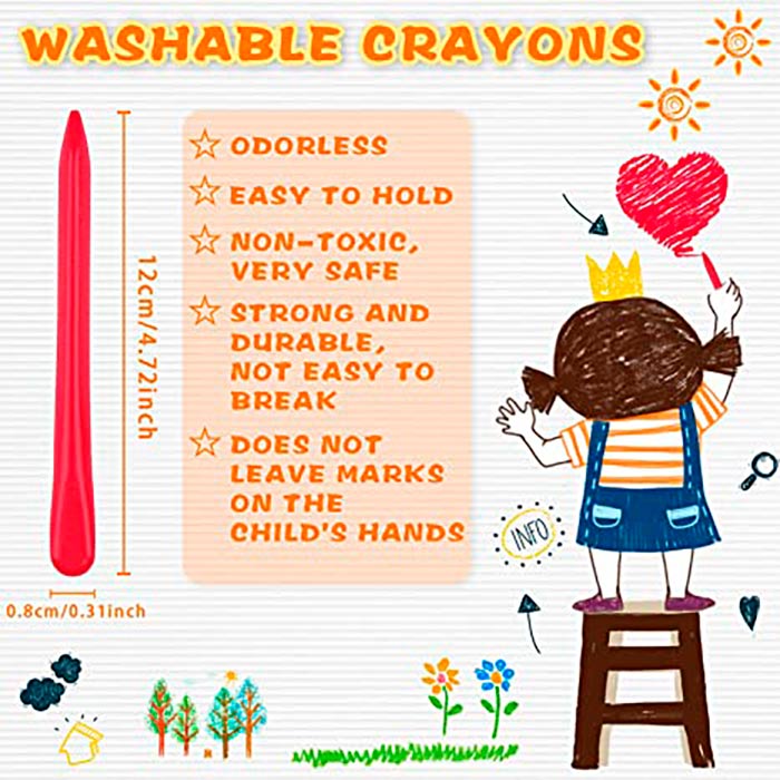 Crayons, kompaktowe kredki woskowe (24 sztuki) - Image 2