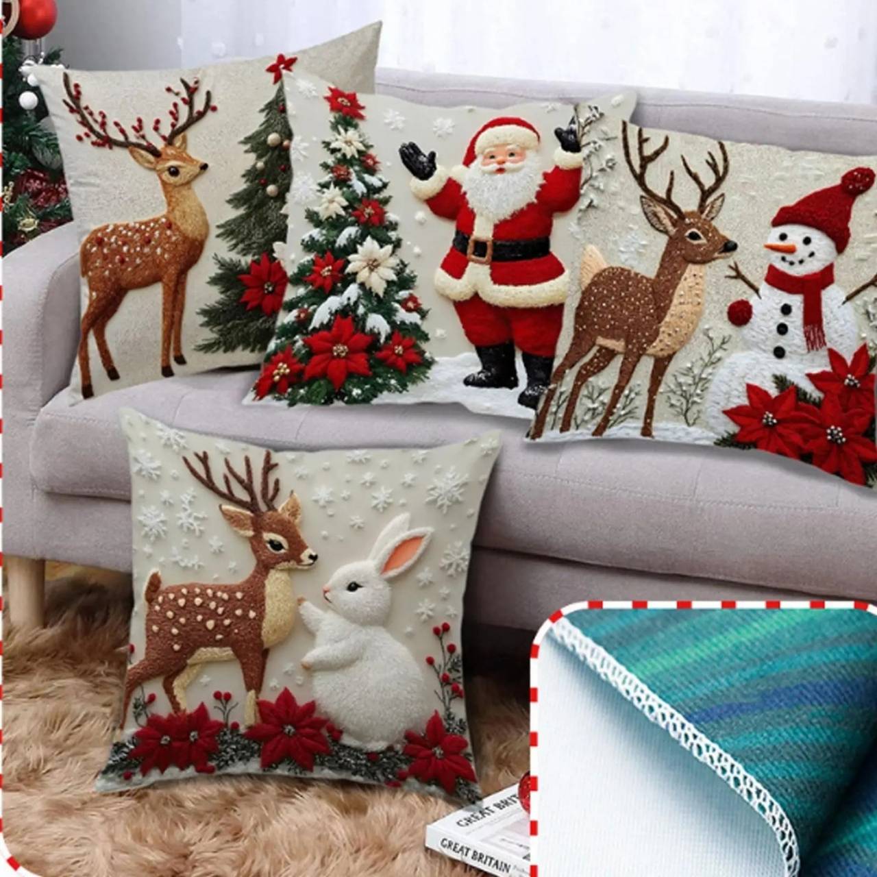 CutePillows, poszewki na poduszki świąteczne (4 sztuki) - Image 8