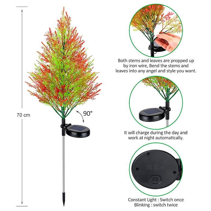 Cypress, lampa słoneczna w kształcie drzewa cyprysowego - Image 2