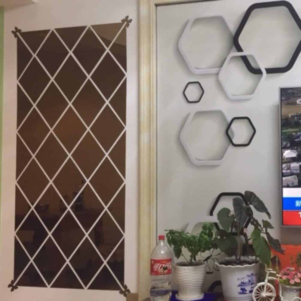 DiamondMirror – naklejki lustrzane w kształcie diamentu, 32 szt. - Image 2