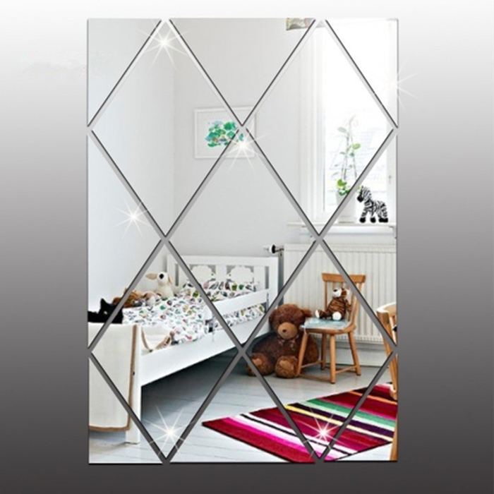 DiamondMirror – naklejki lustrzane w kształcie diamentu, 32 szt. - Image 4