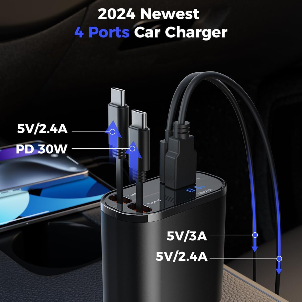 DualCharger, 4-w-1 ładowarka samochodowa - Image 3