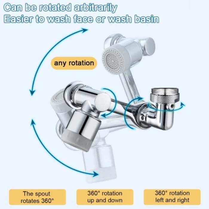 DualFaucet – nakładka na kran obracana o 1080°, 2 tryby strumienia - Image 9