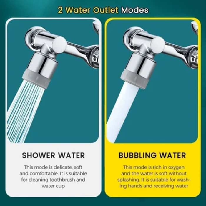 DualFaucet – nakładka na kran obracana o 1080°, 2 tryby strumienia - Image 10