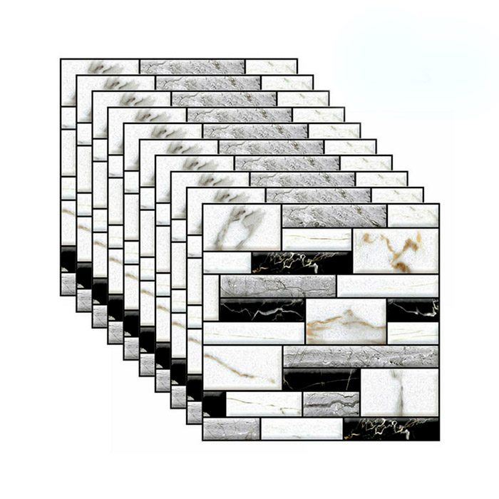 StickMarble, naklejki ścienne 3D o wyglądzie marmuru (10 szt.)