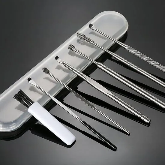 EarCleaningKit, 7-częściowy zestaw z akcesoriami do bezpiecznego czyszczenia uszu - Image 1