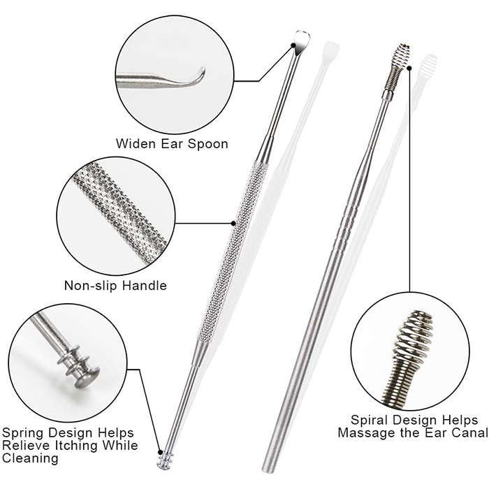 EarCleaningKit, 7-częściowy zestaw z akcesoriami do bezpiecznego czyszczenia uszu - Image 3