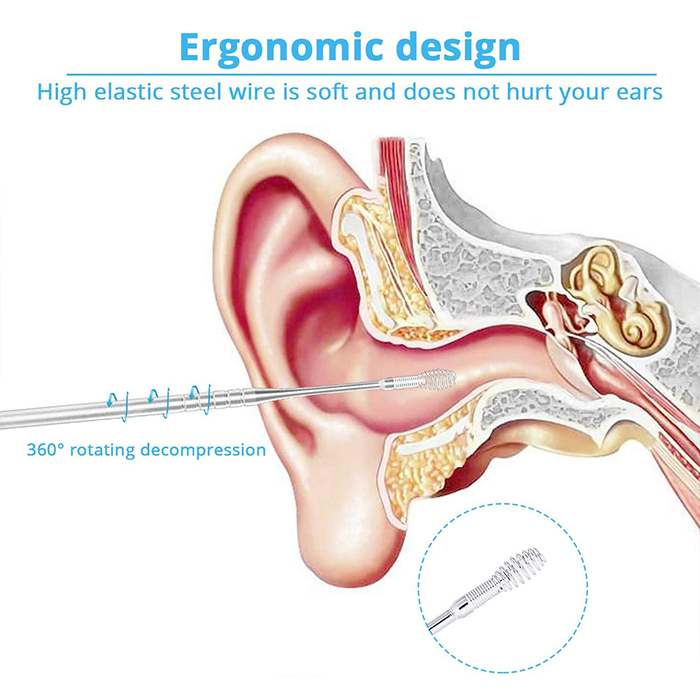 EarCleaningKit, 7-częściowy zestaw z akcesoriami do bezpiecznego czyszczenia uszu - Image 5
