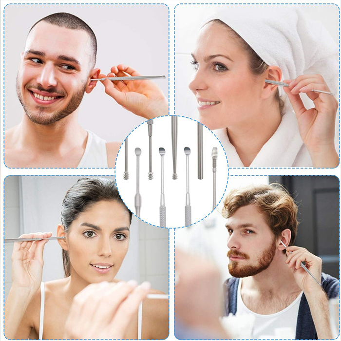 EarCleaningKit, 7-częściowy zestaw z akcesoriami do bezpiecznego czyszczenia uszu - Image 8