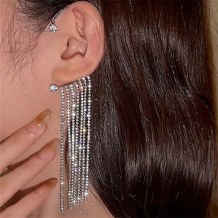 EarringCrystals, kolczyki wiszące z kryształami (1 szt.) - Image 8
