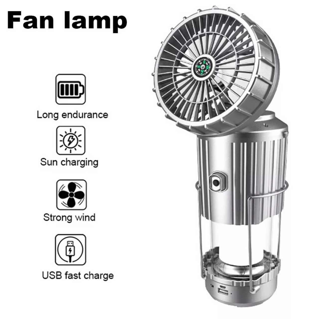 Fan, wielofunkcyjna lampa LED 5 w 1 z wentylatorem - Image 4