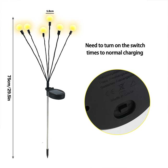 FireflyLights, solarna lampa ogrodowa z 6 światłami - Image 8