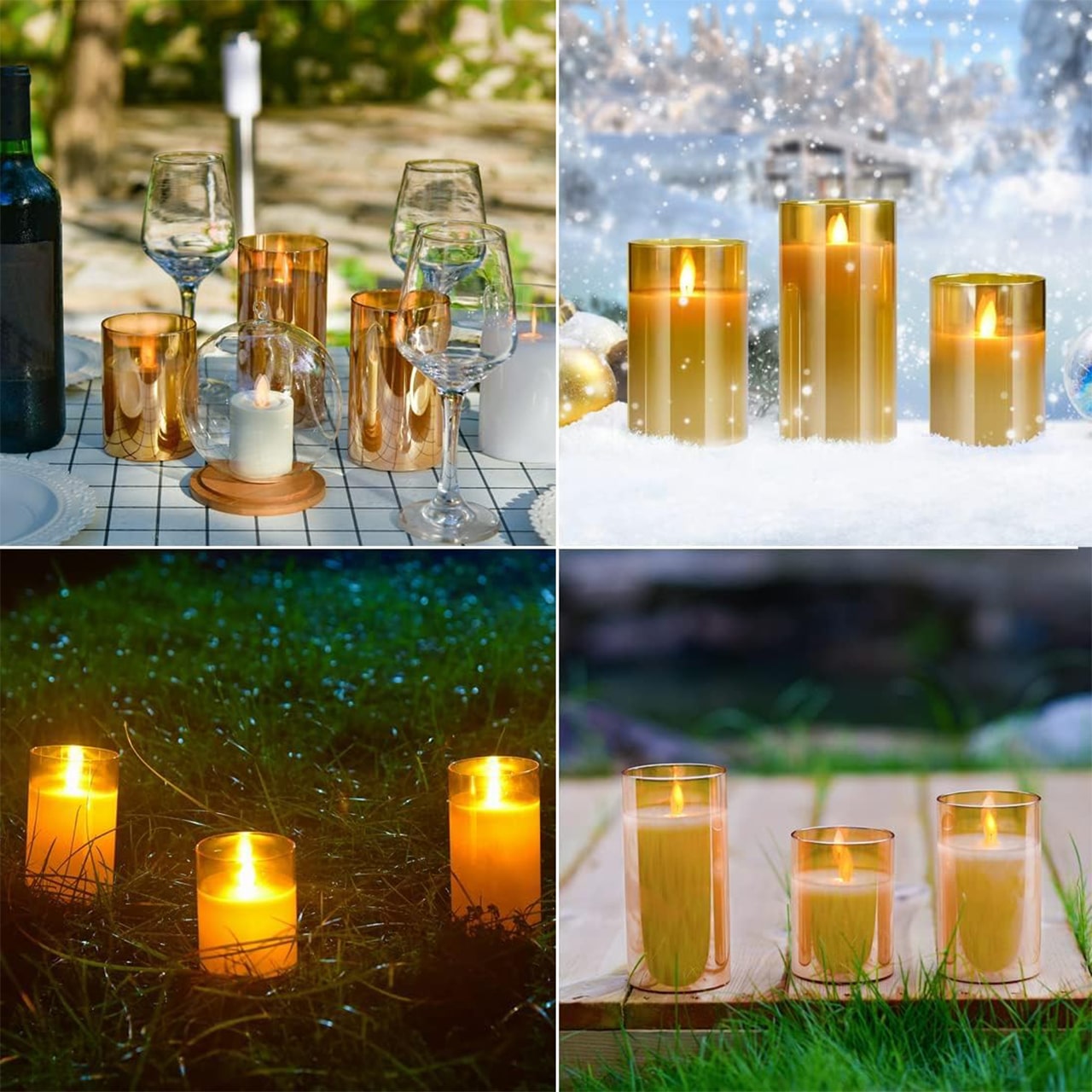 FlickCandles, zestaw eleganckich świec dekoracyjnych (3 sztuki) - Image 5