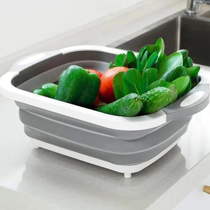 FoldableStrainer wielofunkcyjne sitko, pojemnik do przechowywania i deska do krojenia w jednym - Image 3