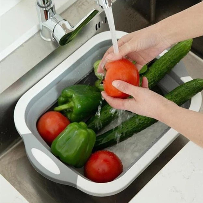 FoldableStrainer wielofunkcyjne sitko, pojemnik do przechowywania i deska do krojenia w jednym - Image 5
