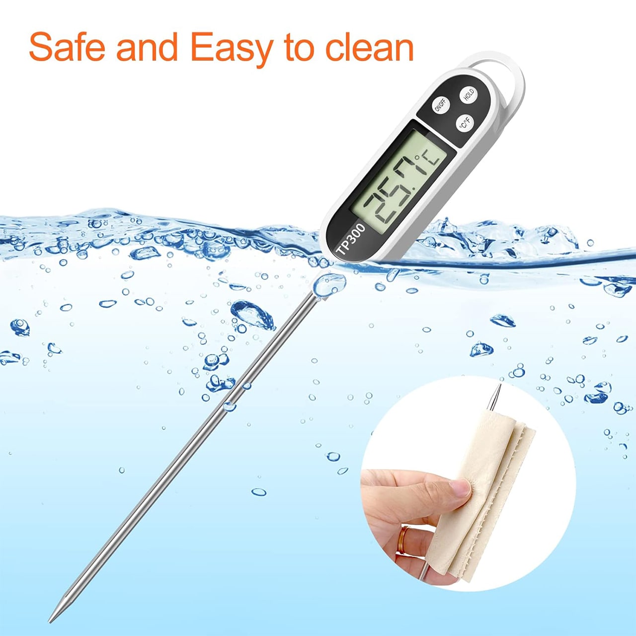 FoodMeter, elektroniczny cyfrowy termometr do pomiaru temperatury żywności i cieczy - Image 2