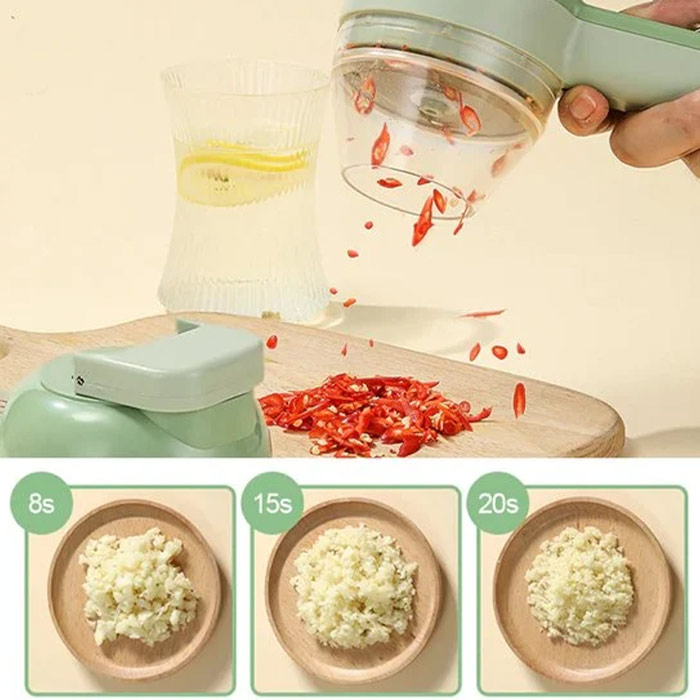FoodProcessor, 5-częściowy zestaw kuchenny do siekania, krojenia, obierania i czyszczenia - Image 2