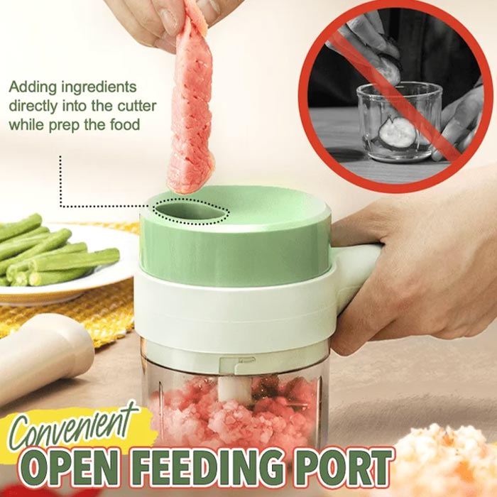 FoodProcessor, 5-częściowy zestaw kuchenny do siekania, krojenia, obierania i czyszczenia - Image 7