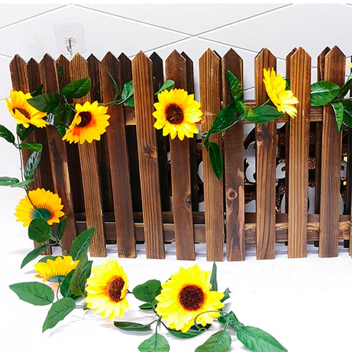 GarlandSunflower, sztuczna girlanda słonecznikowa o naturalnym wyglądzie (2 sztuki) - Image 7