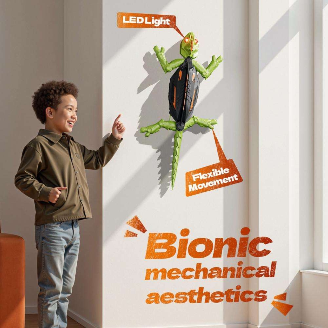 Gecko, zdalnie sterowana jaszczurka, która wspina się po podłogach i ścianach - Image 3