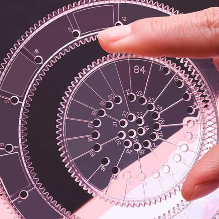 GeoArtKit, 27-częściowy zestaw rysunków z geometrycznymi spirografami - Image 6