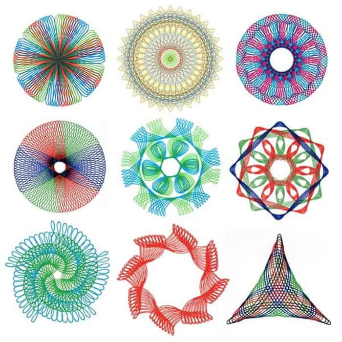 GeoArtKit, 27-częściowy zestaw rysunków z geometrycznymi spirografami - Image 8