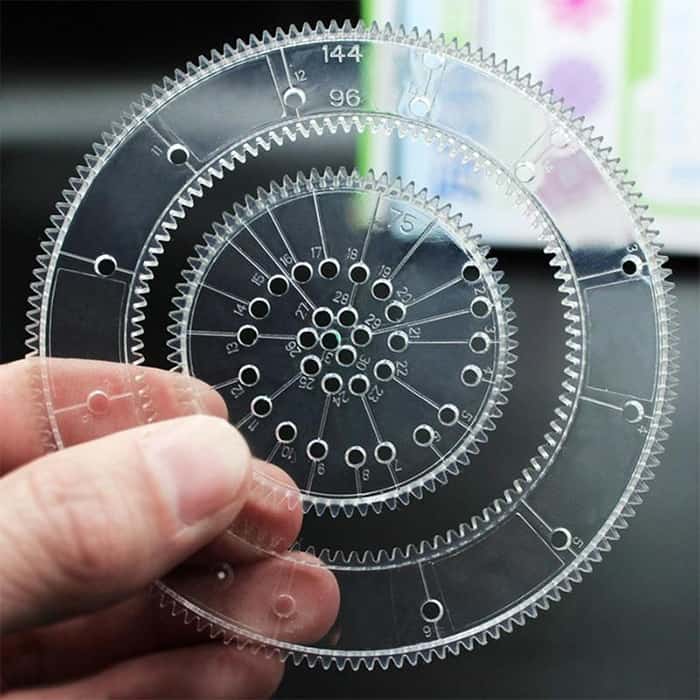 GeoArtKit, 27-częściowy zestaw rysunków z geometrycznymi spirografami - Image 9