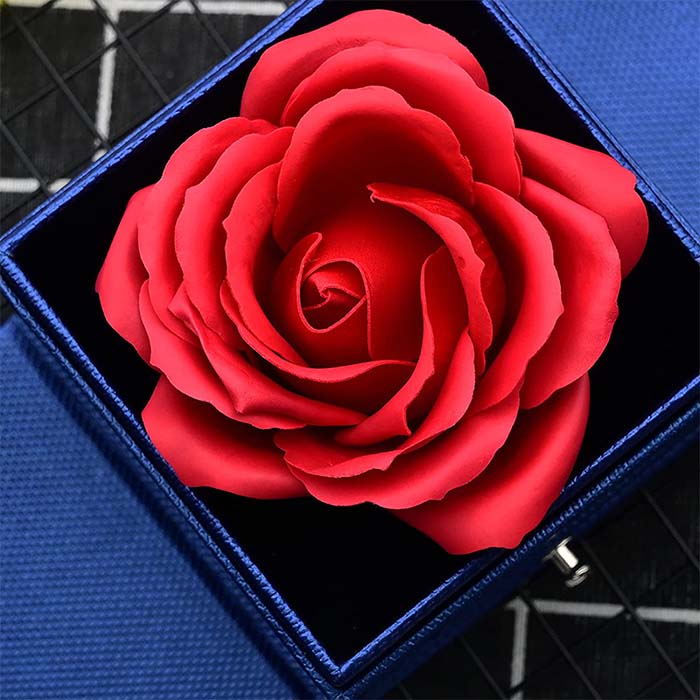 GiftBox, naszyjnik z pudełkiem prezentowym i piękną sztuczną różą - Image 9