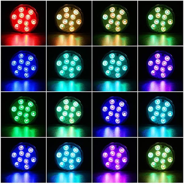 GlowWaterLights, 4 wodoodporne lampki LED z pilotem - Image 3