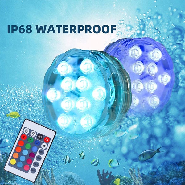 GlowWaterLights, 4 wodoodporne lampki LED z pilotem - Image 5