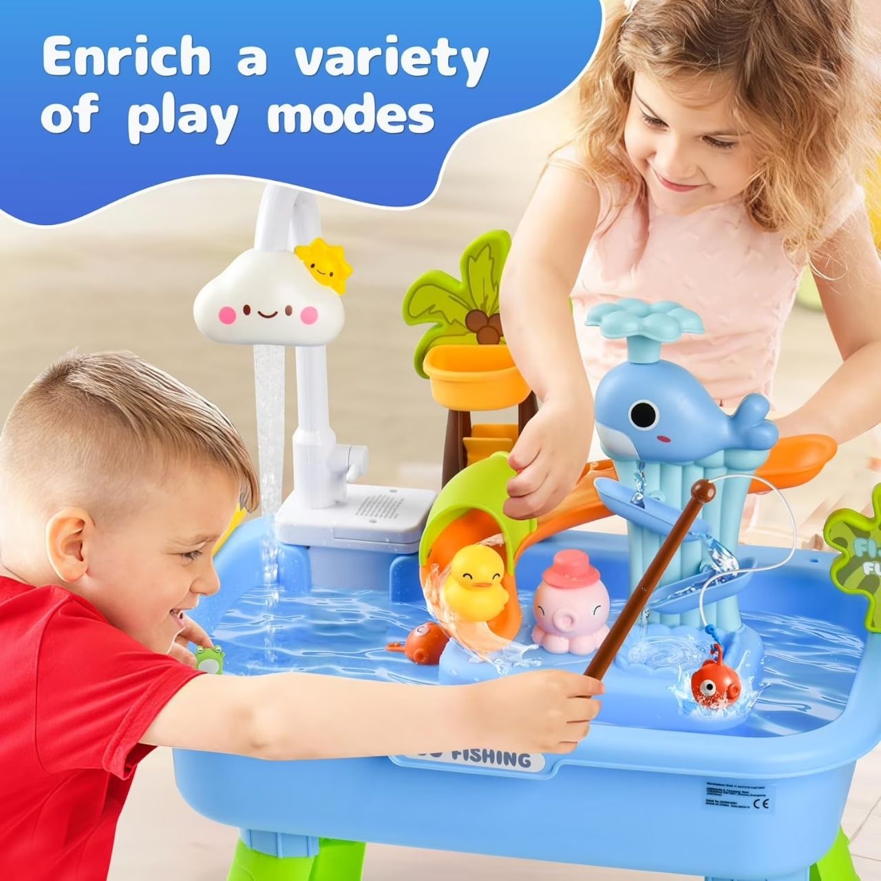 Stół do zabawy wodą i piaskiem dla dzieci, GoFishing - Image 2